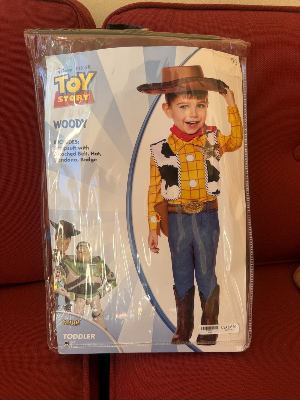 Toy Story Woody Toddler Costume - Yellow & Brown